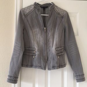 Quilted Shoulder Denim Jacket